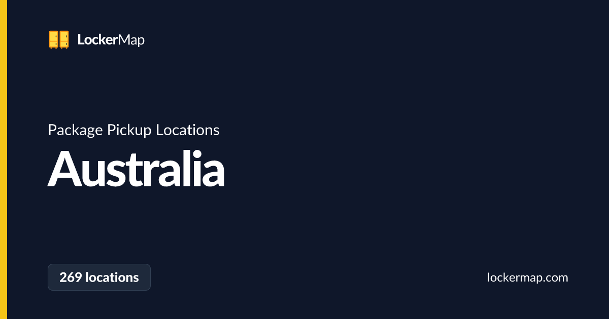 Package Pickup Locations in Australia | LockerMap