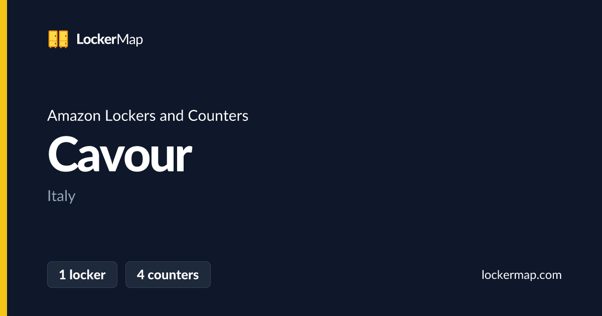 Amazon Lockers and Counters in Cavour | LockerMap