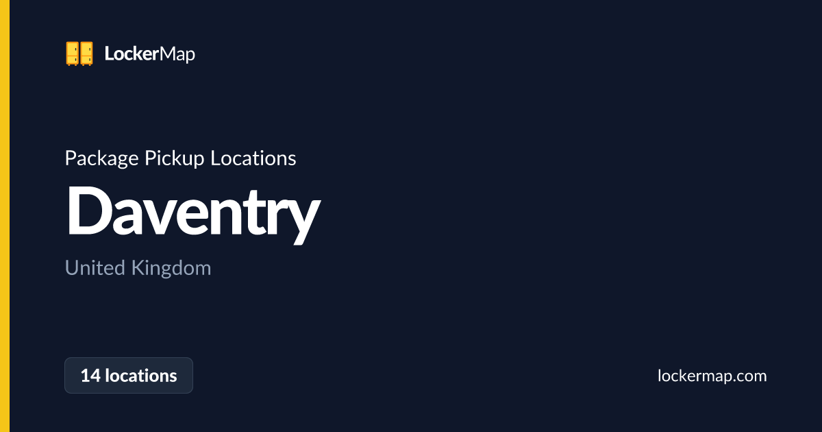 Package Pickup Locations in Daventry | LockerMap