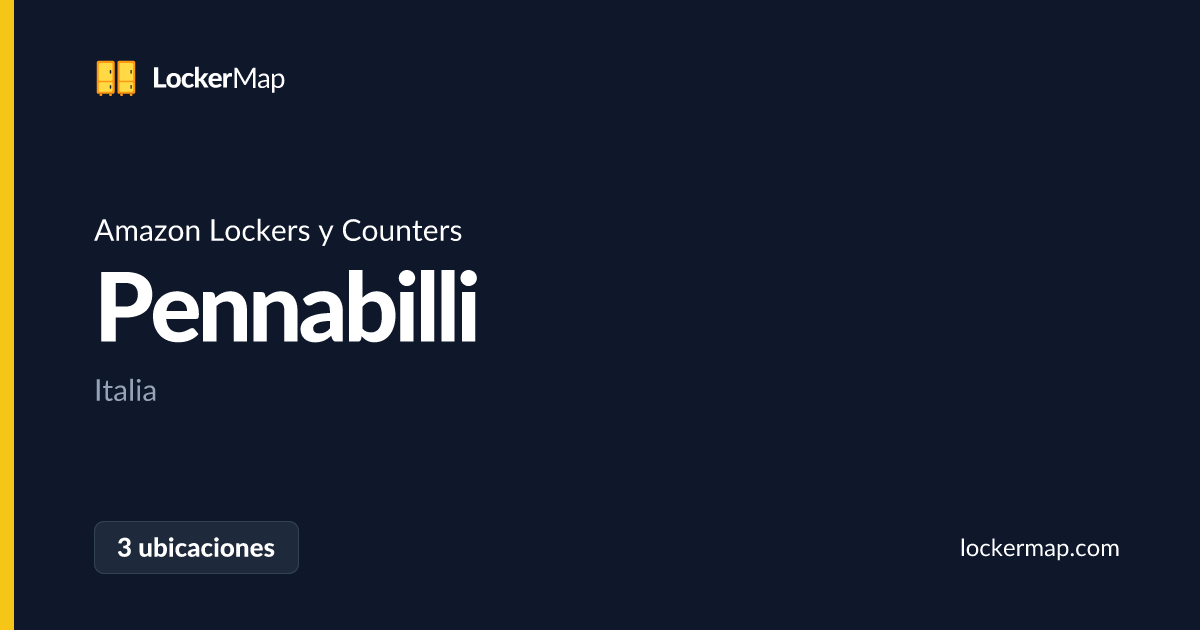 Amazon Lockers y Counters en Pennabilli | LockerMap