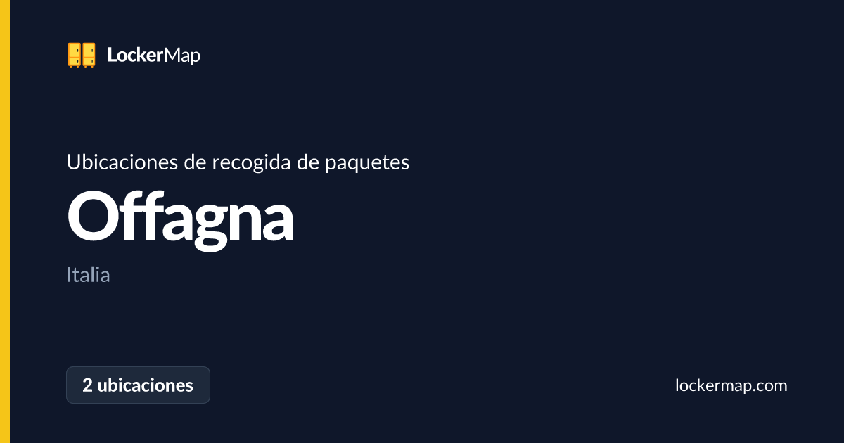 Ubicaciones de recogida de paquetes en Offagna | LockerMap