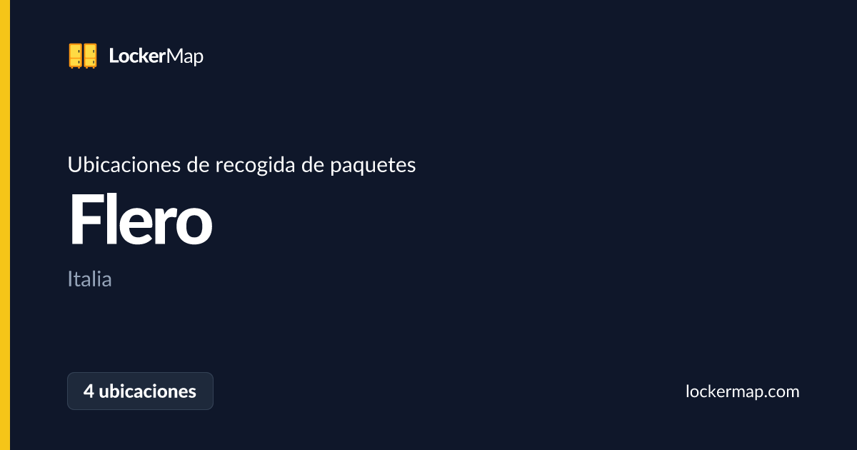 Ubicaciones de recogida de paquetes en Flero | LockerMap