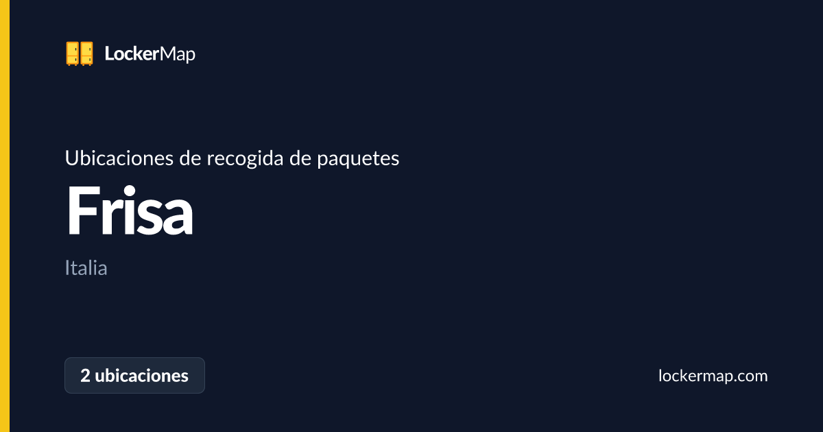 Ubicaciones de recogida de paquetes en Frisa | LockerMap