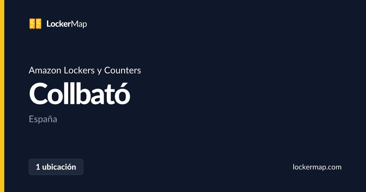 Amazon Lockers y Counters en Collbató | LockerMap