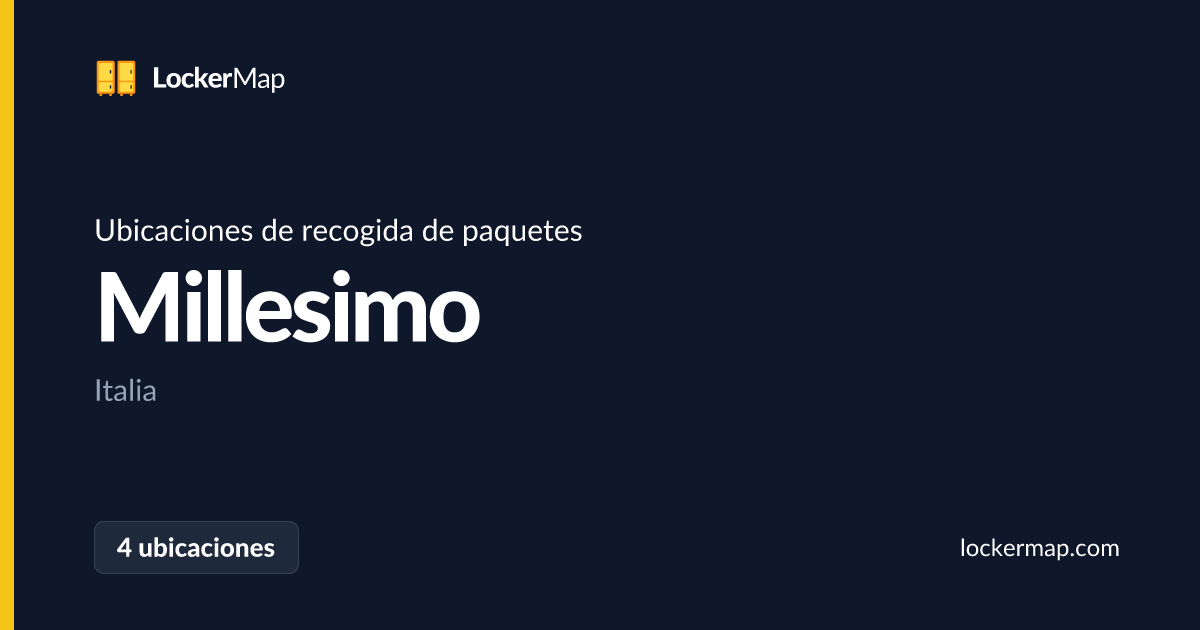Ubicaciones de recogida de paquetes en Millesimo | LockerMap