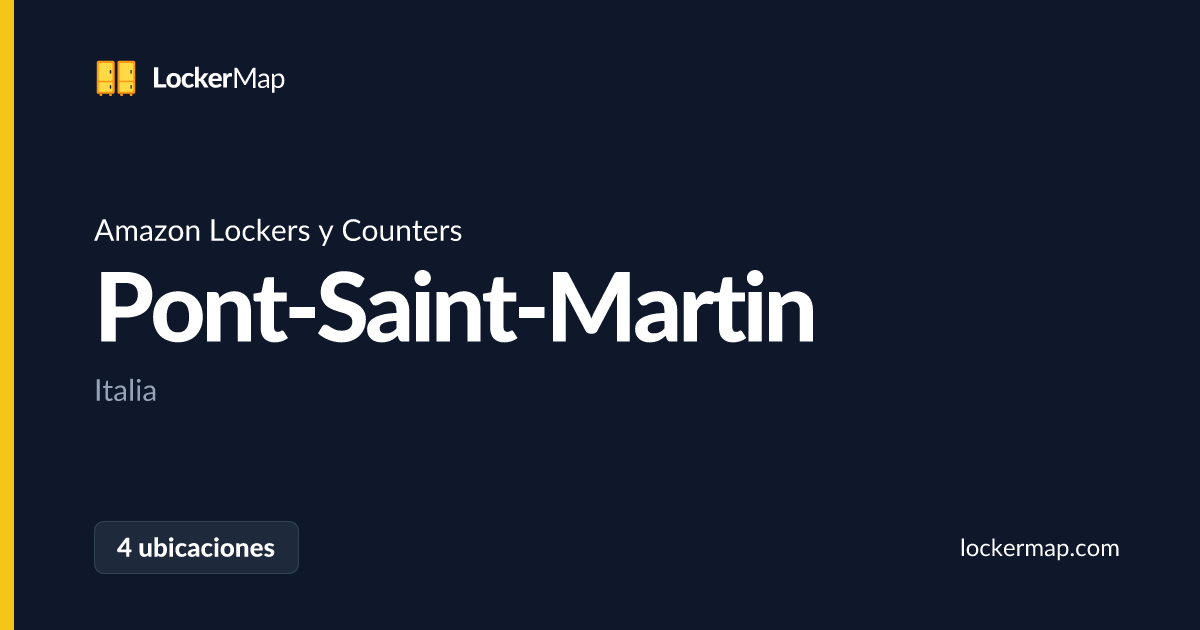 Amazon Lockers y Counters en Pont-Saint-Martin | LockerMap