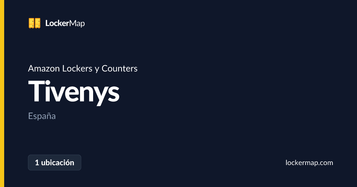 Amazon Lockers y Counters en Tivenys | LockerMap