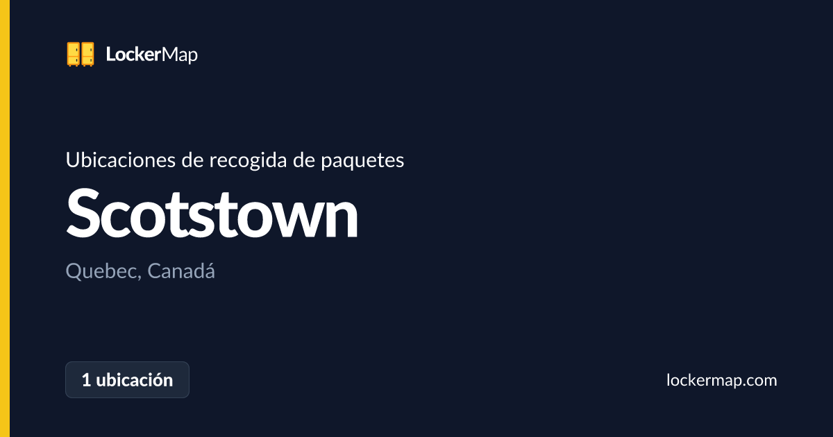 Ubicaciones de recogida de paquetes en Scotstown, Quebec | LockerMap