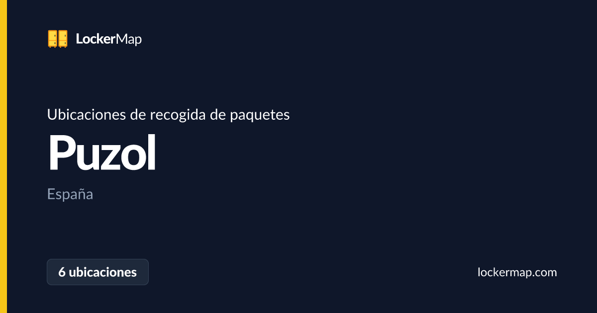 Ubicaciones de recogida de paquetes en Puzol | LockerMap