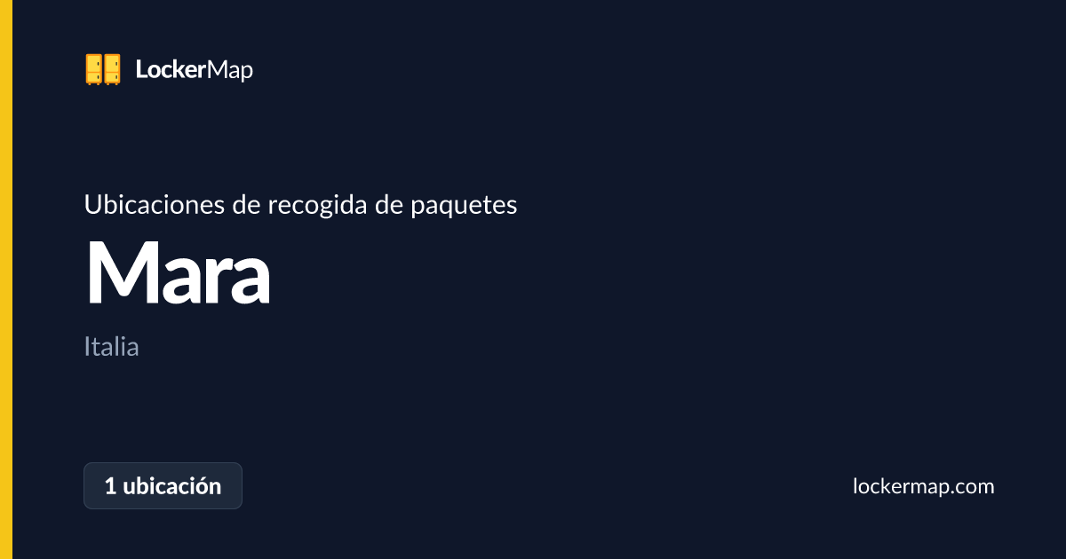 Ubicaciones de recogida de paquetes en Mara | LockerMap