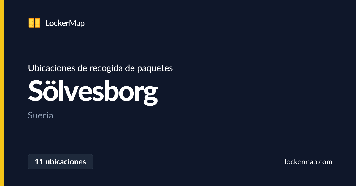 Ubicaciones de recogida de paquetes en Sölvesborg | LockerMap