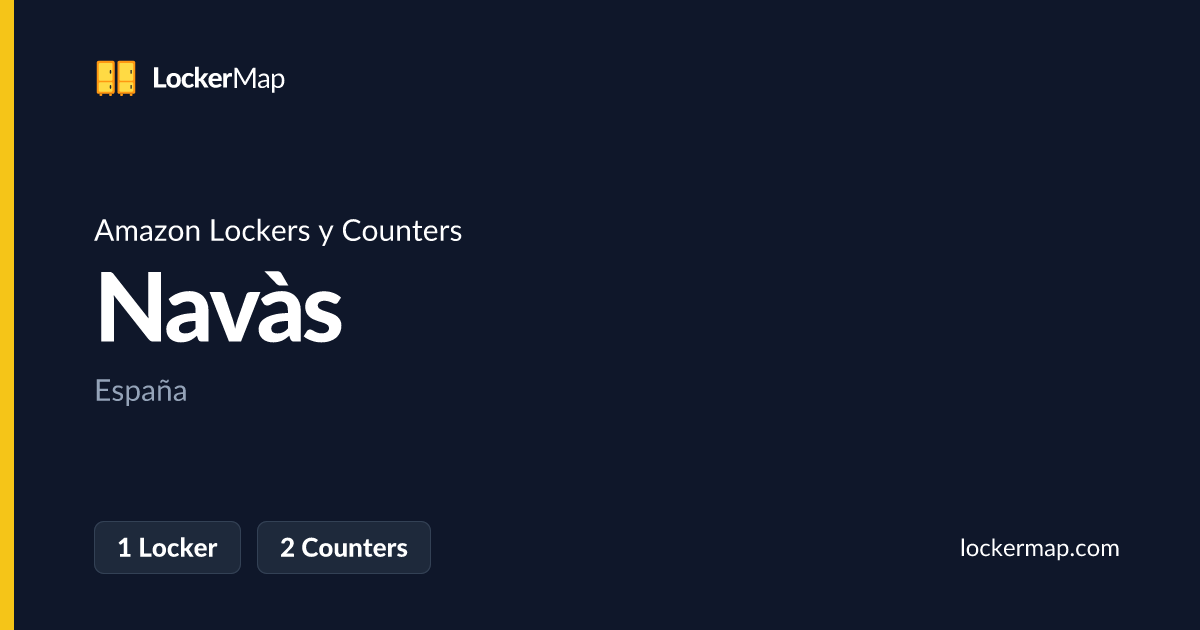 Amazon Lockers y Counters en Navàs | LockerMap