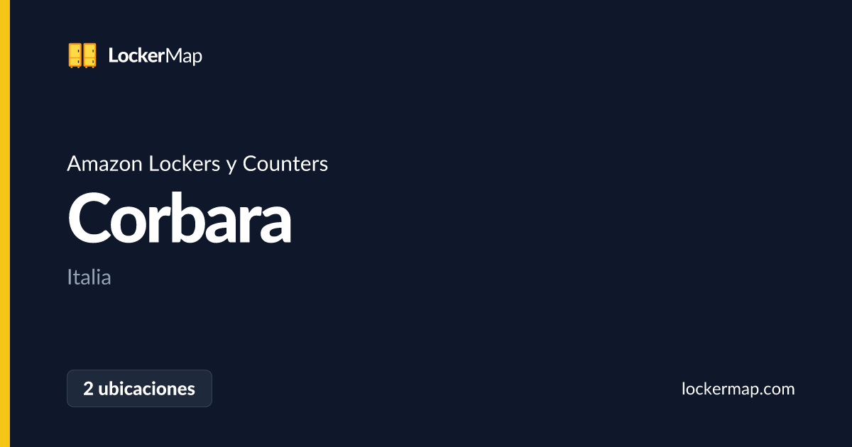 Amazon Lockers y Counters en Corbara | LockerMap