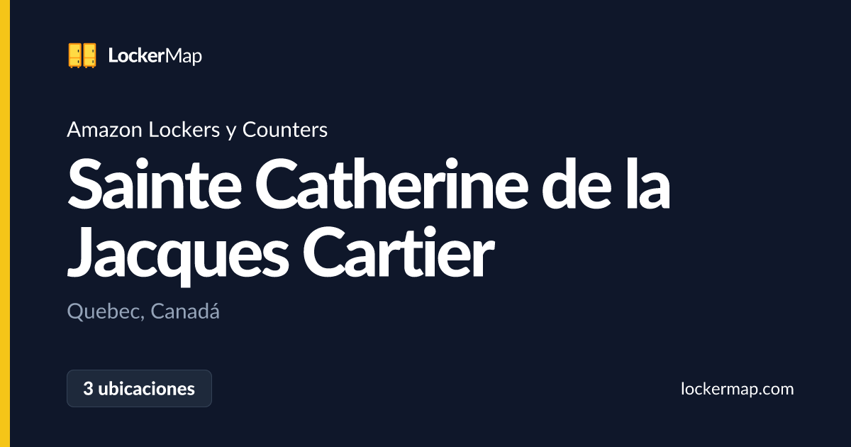 Amazon Lockers y Counters en Sainte Catherine de la Jacques Cartier ...