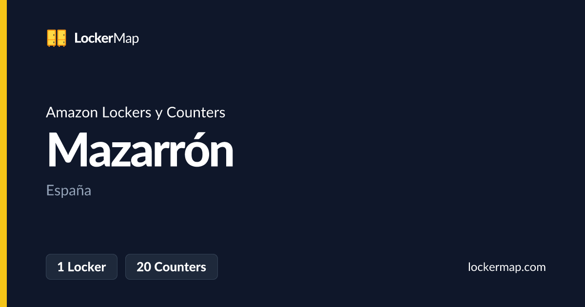Amazon Lockers y Counters en Mazarrón | LockerMap