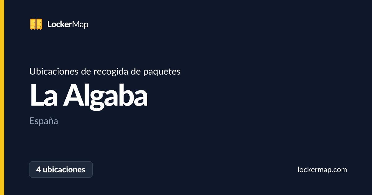Ubicaciones de recogida de paquetes en La Algaba | LockerMap