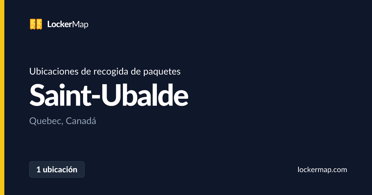 Ubicaciones de recogida de paquetes en Saint-Ubalde, Quebec | LockerMap
