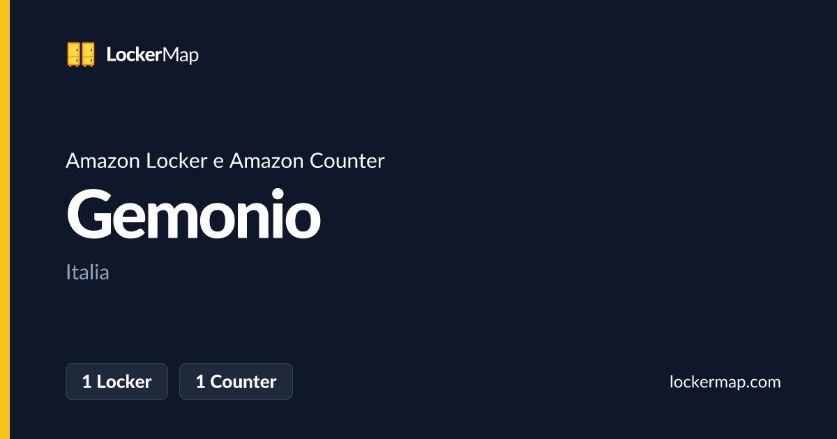 Amazon Locker e Amazon Counter a Gemonio | LockerMap