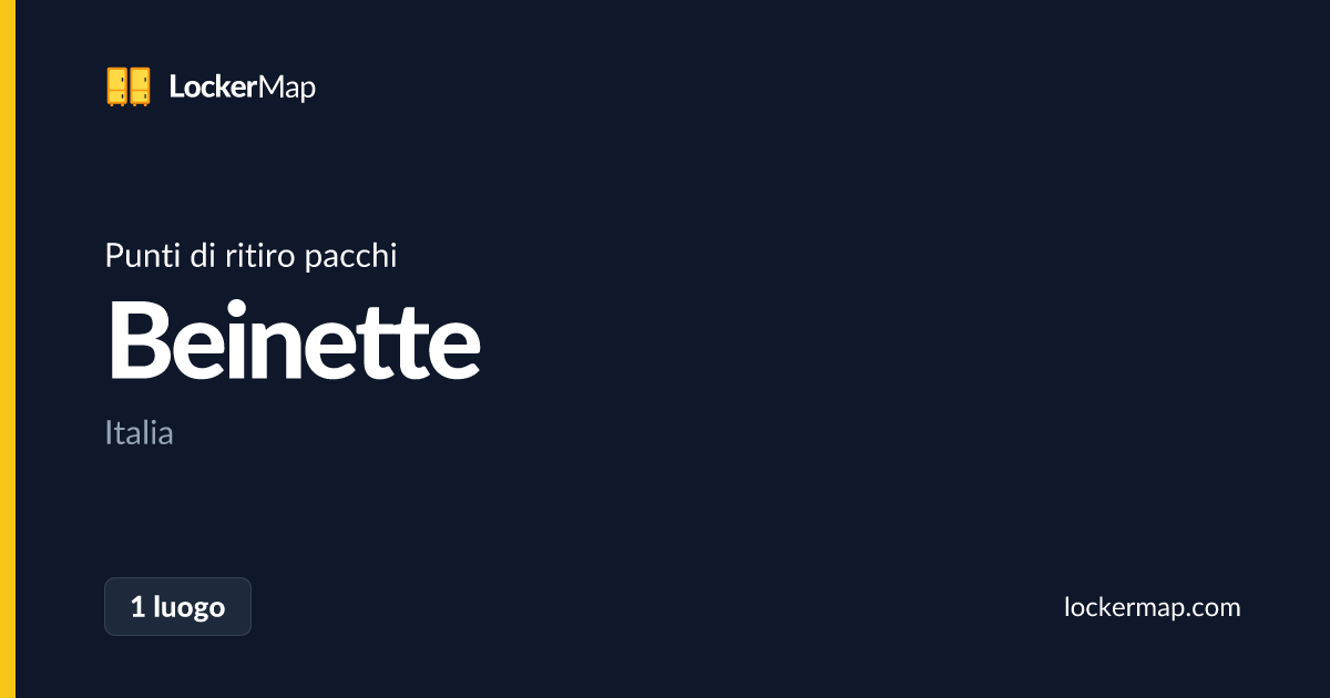 Punti di ritiro pacchi a Beinette | LockerMap
